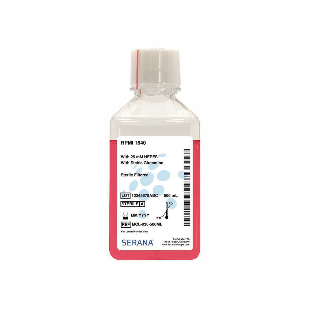 RPMI 1640, Sterile Filtered, 500 ml