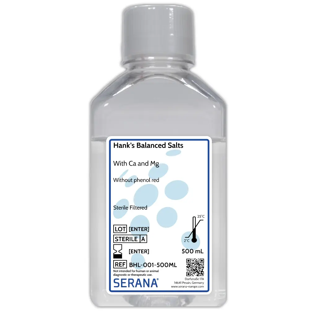 Hank's Balanced Salts Solution, Sterile Filtered, 100 ml