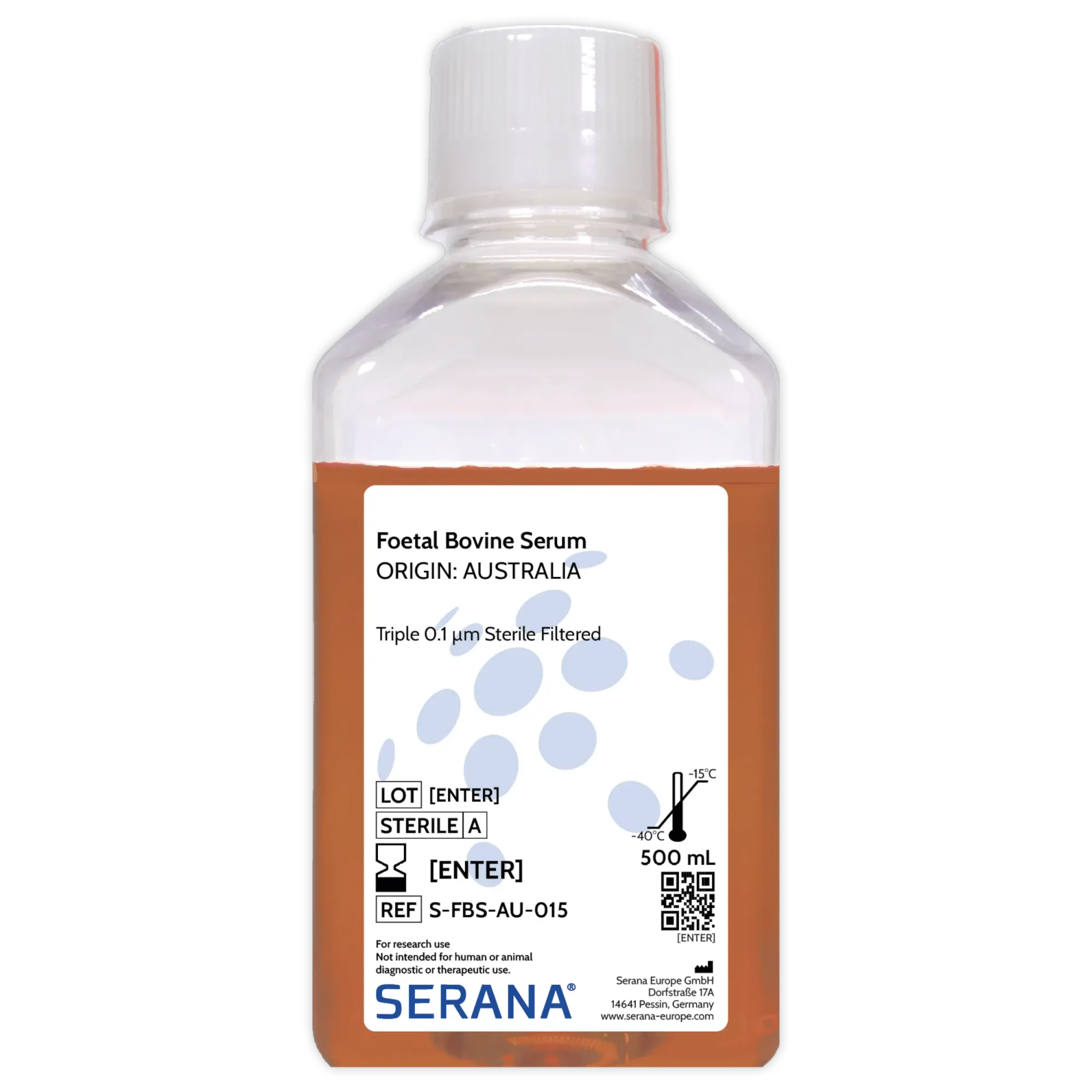 [S-FBS-AU-015] Fetal Bovine Serum, Australia, Sterile Filtered, 500 ml