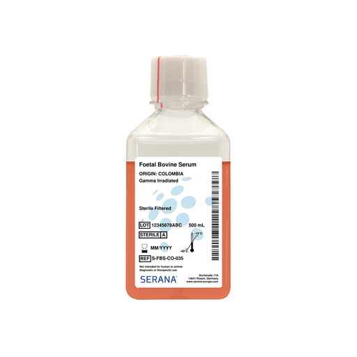 [S-FBS-CO-035] Fetal Bovine Serum, Colombia, Gamma Irradiated, 500 ml