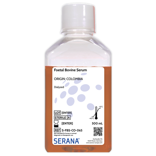 [S-FBS-CO-065] Fetal Bovine Serum, Colombia, Dialysed, 500 ml