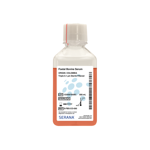 [S-FBS-CO-095] Fetal Bovine Serum, Colombia, Sterile Filtered, 500 ml