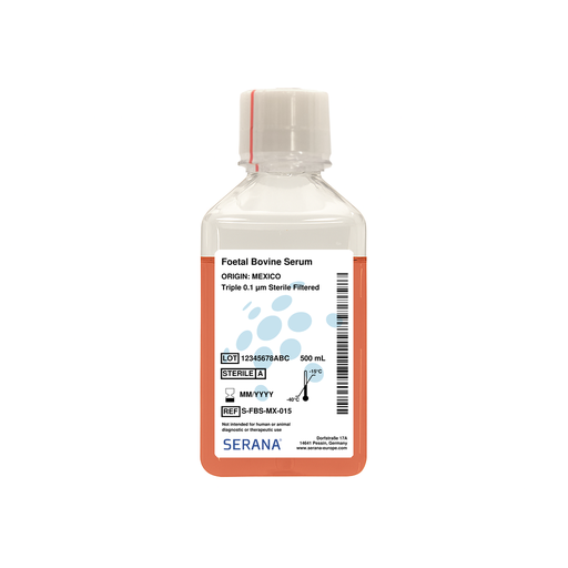 [S-FBS-MX-015] Fetal Bovine Serum, Mexico, Sterile Filtered, 500 ml