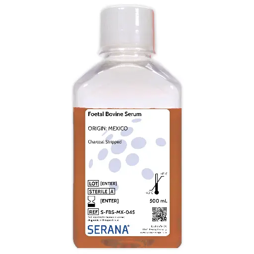 [S-FBS-MX-045] Fetal Bovine Serum, Mexico, Charcoal Stripped, 500 ml