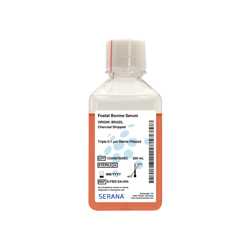 [S-FBS-SA-045] Fetal Bovine Serum, Brazil, Charcoal Stripped, 500 ml