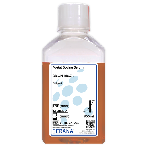 [S-FBS-SA-065] Fetal Bovine Serum, Brazil, Dialysed, 500 ml
