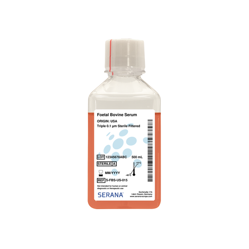 [S-FBS-US-015] Fetal Bovine Serum, United States, Sterile Filtered, 500 ml