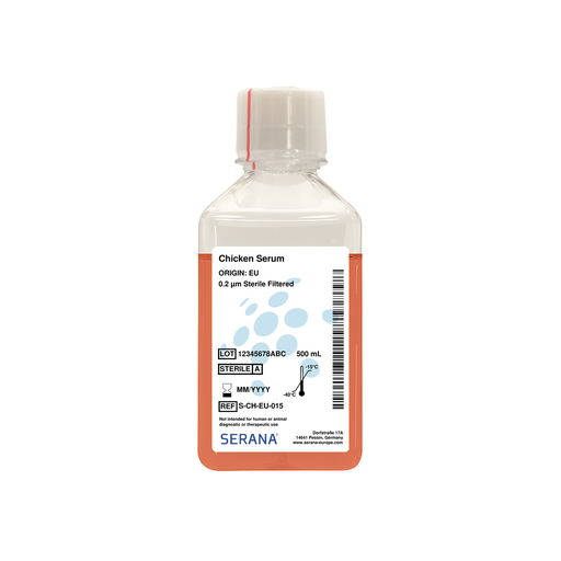 [S-CH-EU-015] Chicken Serum, EU Approved, Sterile Filtered, 500 ml