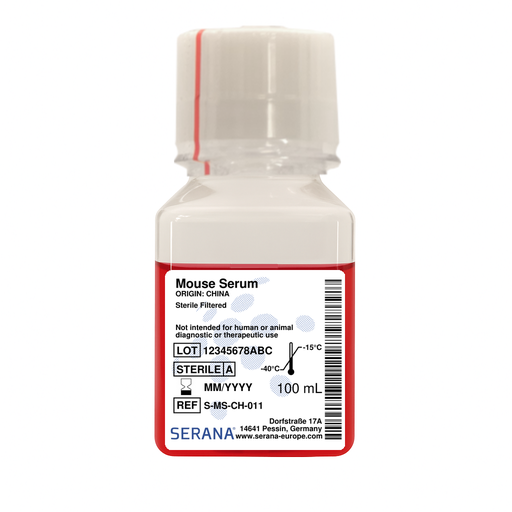 [S-MS-CH-011] Mouse Serum, China, Sterile Filtered, 100 ml