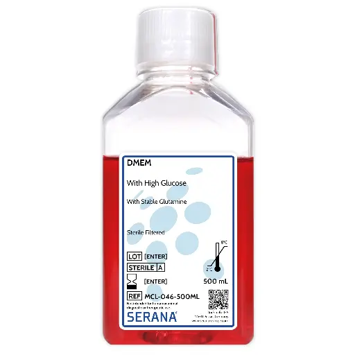 [MCL-046-500ML] Dulbecco's Modified Eagle's Media (DMEM), Sterile Filtered, 500 ml