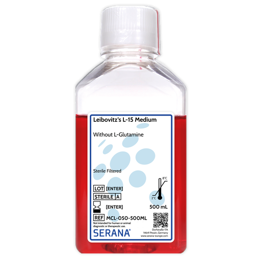 [MCL-050-500ML] Leibovitz's L-15 Medium, Sterile Filtered, 500 ml