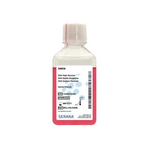 [MCL-059-500ML] Dulbecco's Modified Eagle's Media (DMEM), Sterile Filtered, 500 ml