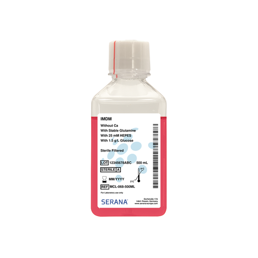 [MCL-068-500ML] Iscove's Modified Dulbecco's Medium (IMDM), Sterile Filtered, 500 ml