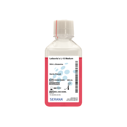 [MCL-069-500ML] Leibovitz's L-15 Medium, Sterile Filtered, 500 ml