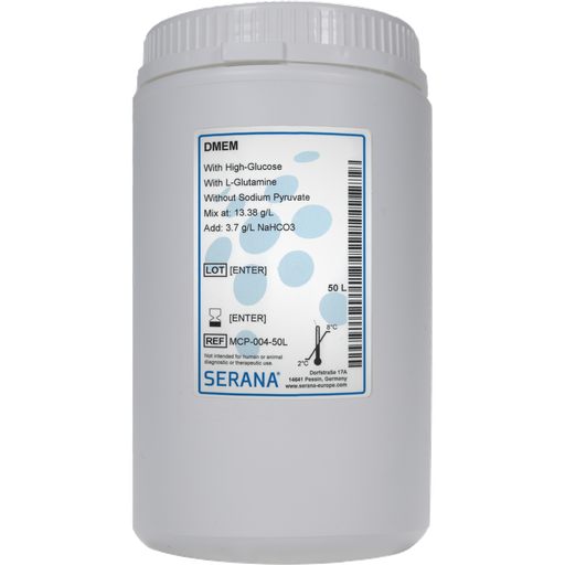 [MCP-004-50L] Dulbecco's Modified Eagle's Media (DMEM), Powder, makes 50 L