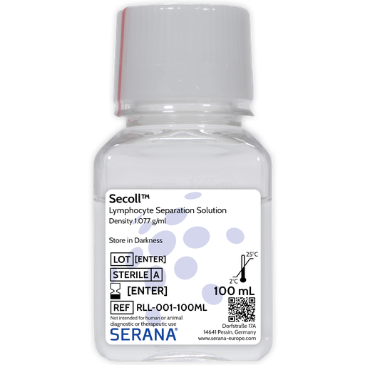 [RLL-001-100ML] Secoll™ Lymphocyte Separation Media, Sterile Filtered, 100 ml