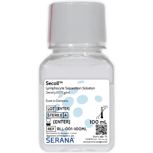 [RLL-001-100ML] Secoll™ Lymphocyte Separation Media, Sterile Filtered, 100 ml