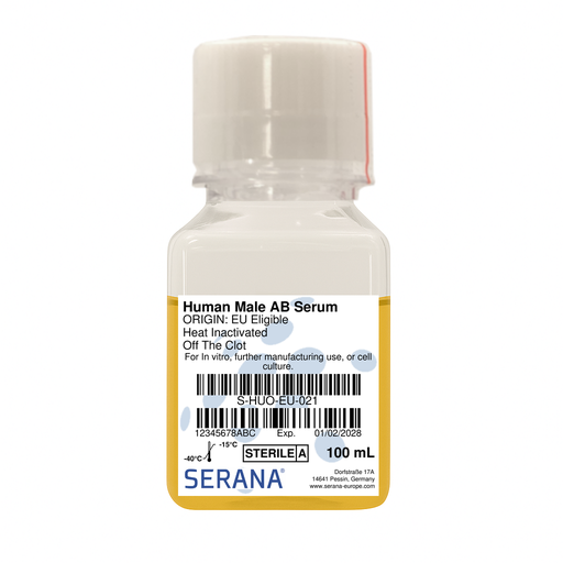 [S-HUO-EU-021] Human Serum, Male AB, Off the Clot, Heat Inactivated, Sterile Filtered, 100 ml