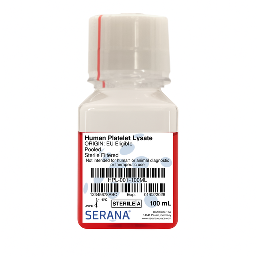 [HPL-001-100ML] Human Platelet Lysate, Sterile Filtered, 100 ml