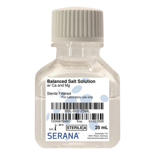 [BBL-002-25ML] Balanced Salt Solution, Sterile Filtered, 25 ml