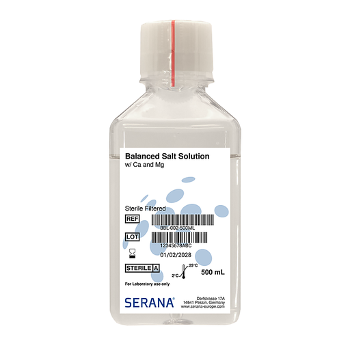[BBL-002-500ML] Balanced Salt Solution, Sterile Filtered, 500 ml