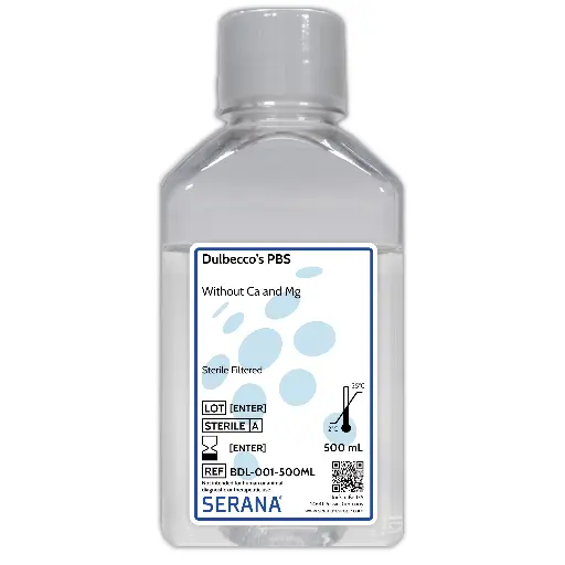 [BDL-001-500ML] Dulbecco's PBS, Sterile Filtered, 500 ml