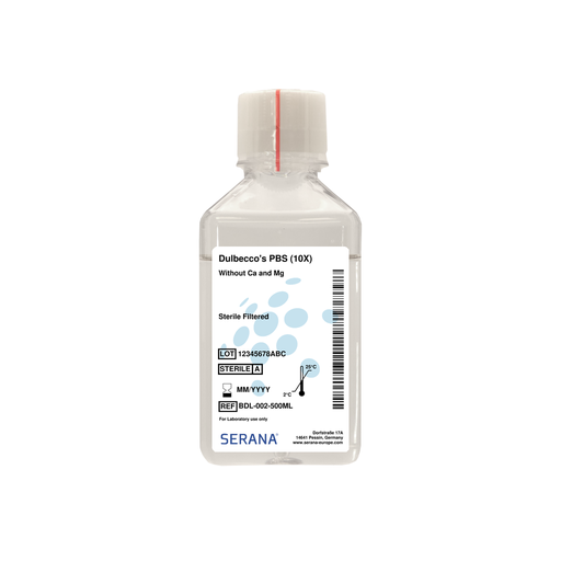 [BDL-002-500ML] Dulbecco's PBS (10X), Sterile Filtered, 500 ml