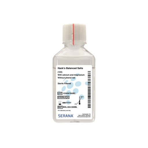 [BHL-004-500ML] Hank's Balanced Salts Solution (10X), Sterile Filtered, 500 ml