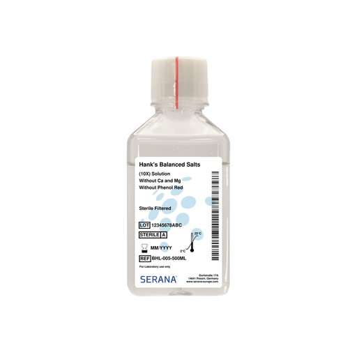 [BHL-005-500ML] Hank's Balanced Salts Solution (10X), Sterile Filtered, 500 ml