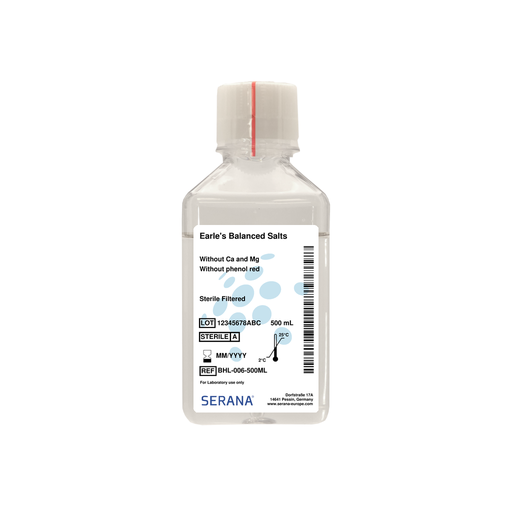[BHL-006-500ML] Earle's Balanced Salts Solution, Sterile Filtered, 500 ml