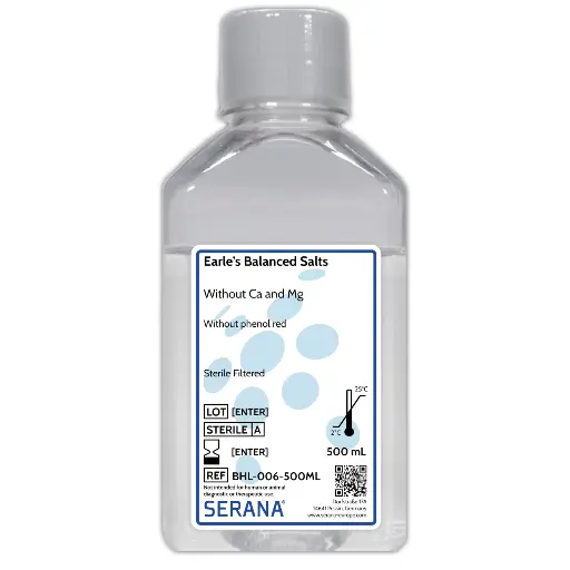 [BHL-006-500ML] Earle's Balanced Salts Solution, Sterile Filtered, 500 ml
