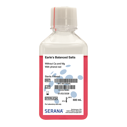 [BHL-007-500ML] Earle's Balanced Salts Solution, Sterile Filtered, 500 ml