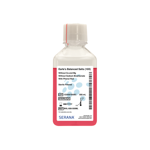 [BHL-008-500ML] Earle's Balanced Salts Solution (10X), Sterile Filtered, 500 ml