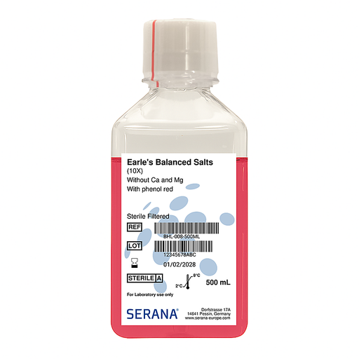 [BHL-008-500ML] Earle's Balanced Salts Solution (10X), Sterile Filtered, 500 ml