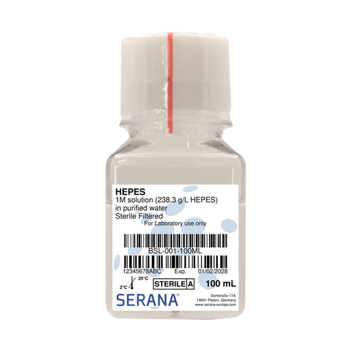 [BSL-001-100ML] HEPES Solution (1M), Sterile Filtered, 100 ml