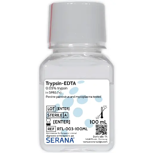 [RTL-003-100ML] Trypsin-EDTA (0.05%-0.02%) in PBS (1X), Sterile Filtered, 100 ml