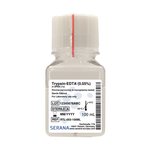 [RTL-003-100ML] Trypsin-EDTA (0.05%-0.02%) in PBS (1X), Sterile Filtered, 100 ml