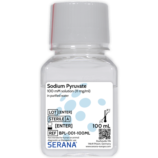 [BPL-001-100ML] Sodium Pyruvate Solution, Sterile filtered, 100 ml