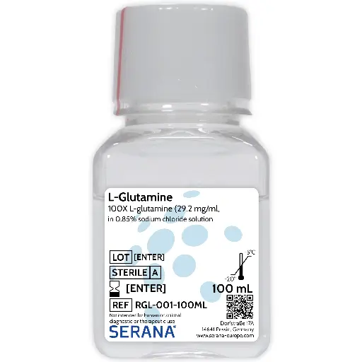 [RGL-001-100ML] L-Glutamine Solution (100X), Sterile filtered, 100 ml