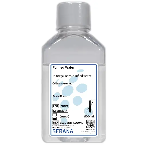 [BWL-001-500ML] Purified Water, Sterile filtered, 500 ml