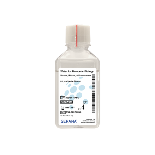 [BWL-002-500ML] Water for Molecular Biology, Sterile filtered, 500 ml