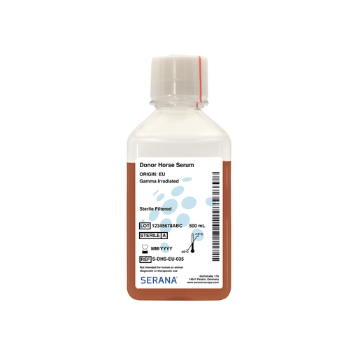 [S-DHS-EU-035] Donor Horse Serum, EU Approved, Gamma Irradiated, 500 ml