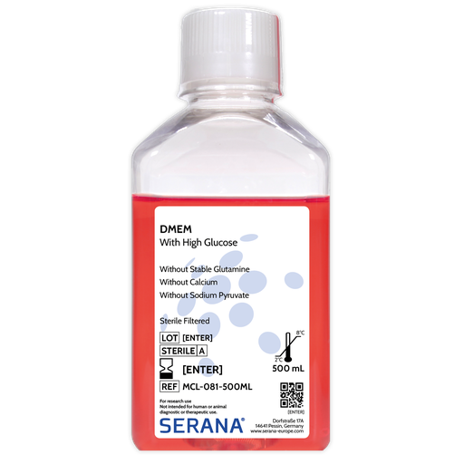 [MCL-081-500ML] Dulbecco's Modified Eagle's Media (DMEM), Sterile Filtered, 500 ml