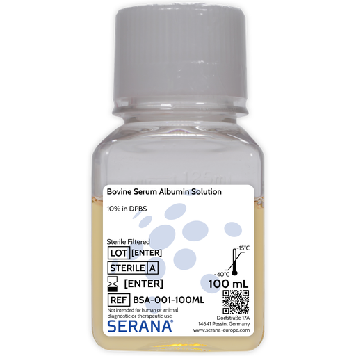 [BSA-001-100ML] Bovine Serum Albumin Solution 10% in DPBS, 100 ml 