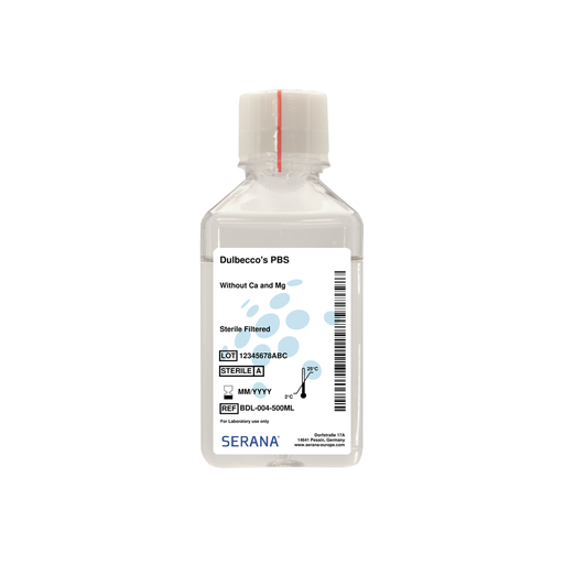 [BDL-004-500ML] Dulbecco's PBS, Sterile Filtered, without Calcium and Magnesium 500 ml 