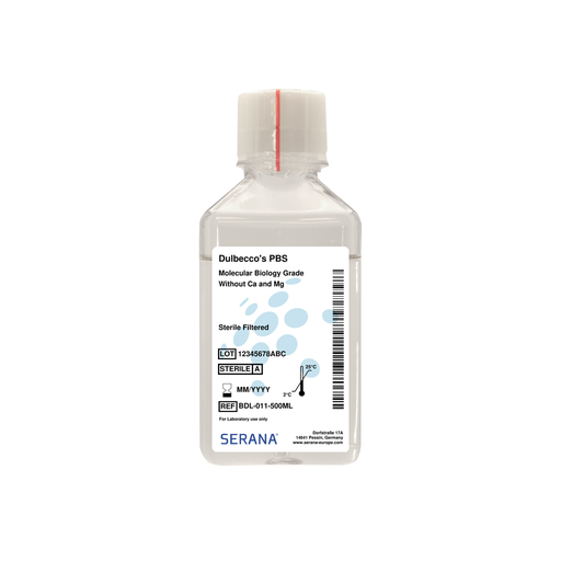 [BDL-011-500ML] Dulbecco's PBS, Molecular Biology Grade, Sterile Filtered, 500 ml