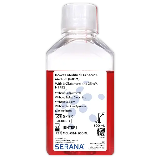 [MCL-084-500ML] IMDM, Sterile Filtered, 500 ml 