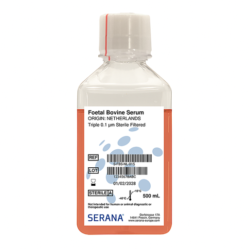 [S-FBS-NL-015] Fetal Bovine Serum, Netherlands, Sterile Filtered, 500 ml